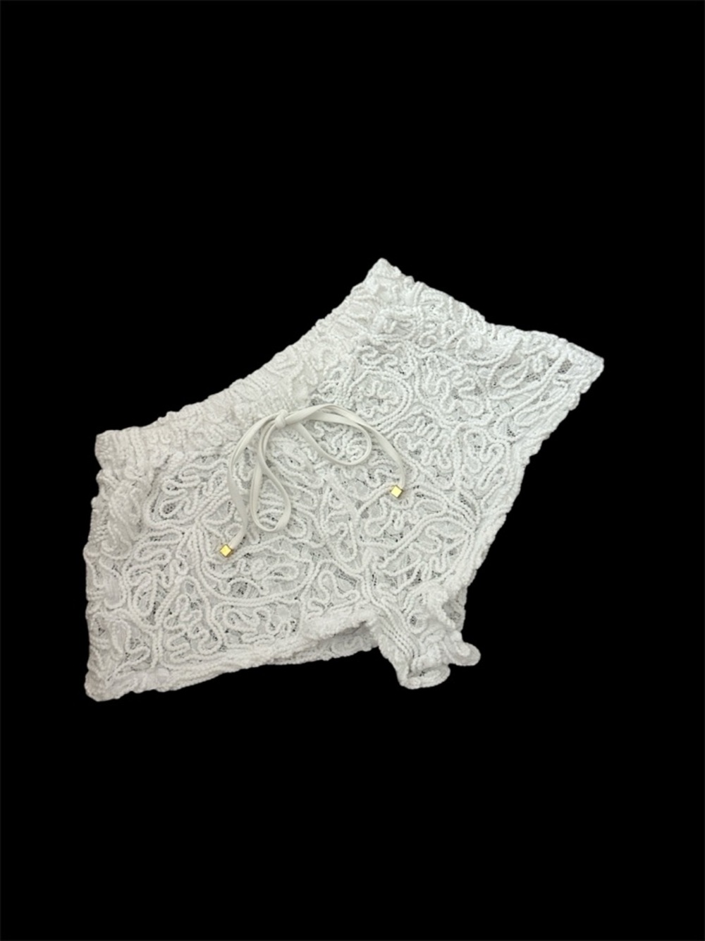 Women's Lace Crochet Sleep Shorts - White